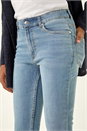 Blue Slim Leg Stretch Mom Jeans, Image 5 of 5