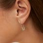 Silver Sterling Silver Safety Pin Earring, Image 3 of 4