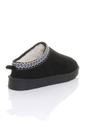 Black Faux Fur Lined Comfy Aztec Embroidered Ultra Mini Booties Slippers, Image 4 of 6