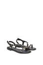 Black XY LONDON Black Flat Slingback Sandals With Studded Pearls, Image 3 of 6