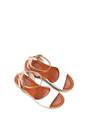 White XY LONDON White Platform Chunky Wedge Flatform Sandals With Ankle Strap, Image 6 of 6
