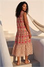 Red Border Print Smock Dress, Image 3 of 4