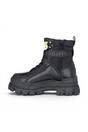 Black Womens Combat High Ankle Boots-ASPHA-COM, Image 5 of 7