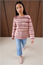 Pink Spacedye Crew Sweater, Image 3 of 4