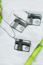 Gold Square Wire-Wrapped Drop Earrings, Image 1 of 1