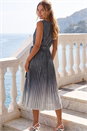 Silver Pleated Ombre Midi Dress, Image 2 of 4