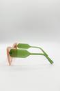 Multi Cat Eye Sunglasses in Pink Green, Image 4 of 4