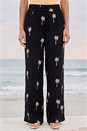 Black Sequin Palm Tree Trouser, Image 2 of 4