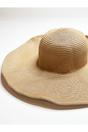 Tan SVNX Tan Oversized Straw Summer Hat, Image 3 of 3