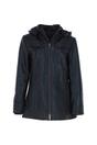 Black Ashwood Leather Black Real Leather Hooded Duffle Jacket, Image 2 of 6