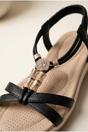 Black Saoirse Embellished Strappy Flat Sandals, Image 3 of 5
