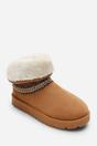Tan 'Flora'  Flat Slippers Embroidered Trim Detail, Image 4 of 8