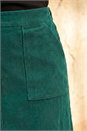 Dark Green Petite Cord Pocket Skirt, Image 4 of 4