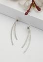 Silver Shimmering Rays Earrings, Image 2 of 5