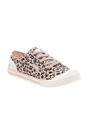 Pink Jazzin Leopard Print Canvas Flat Trainers, Image 1 of 4