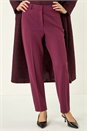 Aubergine Long Straight Leg Stretch Trouser, Image 4 of 5