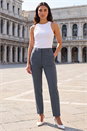 Dark Grey Straight Leg Angela Stretch Trouser, Image 2 of 4
