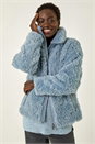 Light Blue  Teddy Borg Jacket, Image 2 of 6