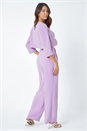 Lilac Cropped Scallop Edge Smart Jacket, Image 3 of 6