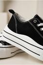 Black iKrush Black Saoirse Low Top Canvas Trainers, Image 3 of 8