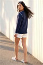 Navy  Embellished Knit Jumper, Image 2 of 4