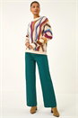 Ivory  Abstract Stripe Knit Jumper, Image 2 of 5