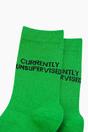 Lime Currently Unsupervised Cotton Glitter Socks, Image 2 of 4