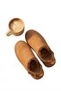 Khaki Niraya Faux Suede Slingback Mule Sandals With Cuff Strap, Image 2 of 8