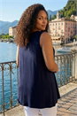 Navy  Curve V-Neck Vest Top, Image 3 of 4