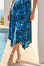 Navy  Floral Print Stretch Maxi Dress, Image 4 of 4
