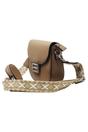 Beige Flap-Over Crossbody with Coin Pouch, Image 5 of 6
