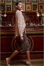 Chocolate Faux Leather Ruched Wrap Skirt, Image 7 of 7