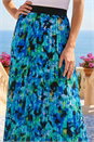 Multi  Abstract Print Pleated Skirt, Image 4 of 4