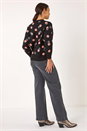 Black Spot Print Knitted Jumper, Image 4 of 5