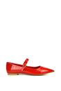 Red XY LONDON Red 'Aimee' Flat Mary Jane Ballerina Pumps, Image 1 of 5