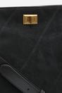 Black Where's That From Black 'Fern' Suede Shoulder Bag with Turn Lock, Image 3 of 7