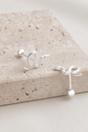Silver Silver Snake Cartilage Studs 20G- Pair, Image 3 of 5