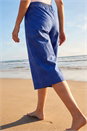 Navy  Drawcord Stretch Culottes, Image 3 of 4