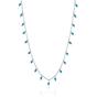 Silver Blue Turquoise Beaded Sterling Silver Chain Necklace, Image 1 of 1