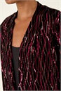 Fuchsia Sequin Velvet Longline Jacket, Image 5 of 5