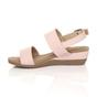 Natural AJVANI Natural Mid Wedge Heel Strappy Slingback Sandals, Image 3 of 6