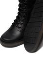 Black Womens Leather Ankle Dress Boots-RAMI043, Image 5 of 5