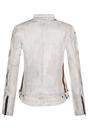 White Biker Racing Badges Leather Jacket, Image 4 of 5