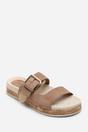 Camel Avenue Buckle Footbed Suede Sandal, Image 3 of 6