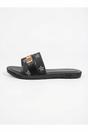 Black 3694 Black Amber Patterned Slider Sandals, Image 1 of 8