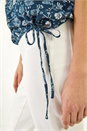 Navy  Petite Floral Embroidered Top , Image 5 of 5