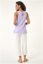 Lilac Dusk Textured Longline Stretch Top, Image 3 of 5