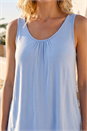 Light Blue  Stretch Jersey Vest Top, Image 4 of 4