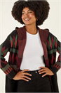 Black Nordic Pattern Hooded Knit Cardigan, Image 1 of 5
