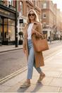 Beige iKrush Beige Genevieve Suede Effect Two Tone Trainers, Image 4 of 5